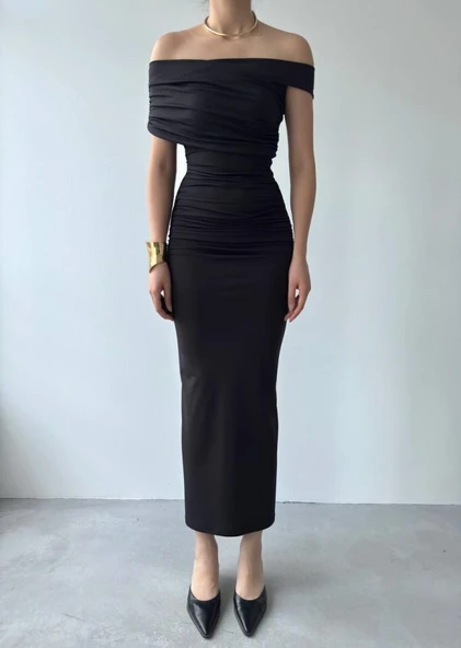 Dron Straplez Elbise - Resim 2