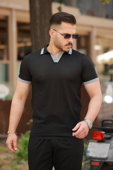 Erkek Hemşire Yaka Kısa Kollu Tişört ürün görseli