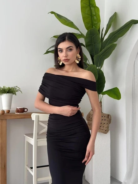 Dron Straplez Elbise - Resim 3