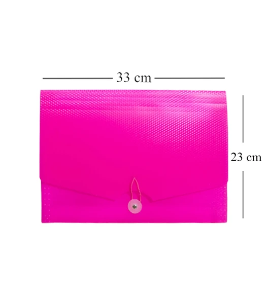 Körüklü Dosya 13 Bölümlü Cepli - Pembe - 4