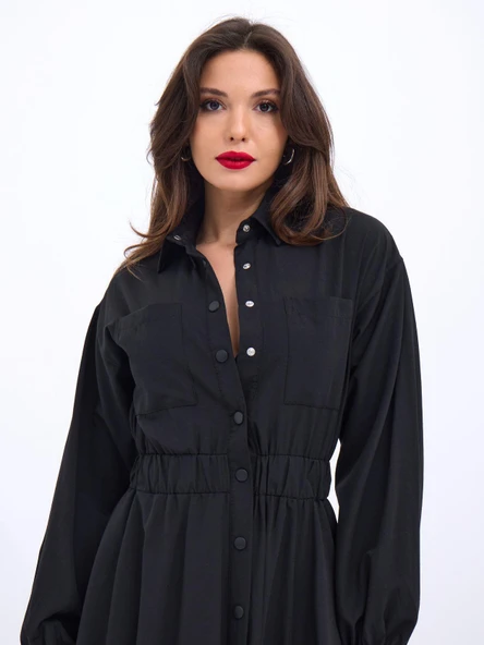 5903 ELBİSE-SİYAH - Resim 2