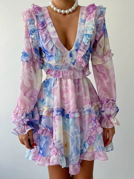 Avellino Sırt Dekolteli Elbise - Resim 6