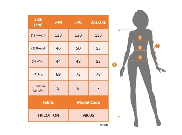 Kadın Kısa Kollu V Yakalı Geniş Kesim Uzun Trikoton Elbise - Resim 6