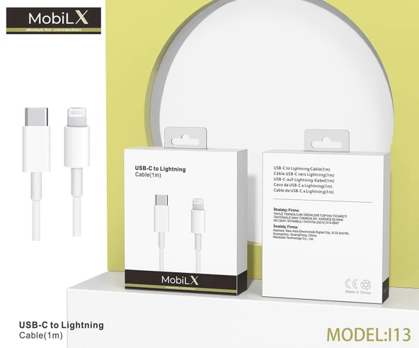 MobiLX PD 20W Type-C to Lightning iPhone Hızlı Şarj ve Data Kablosu (1m) - 5