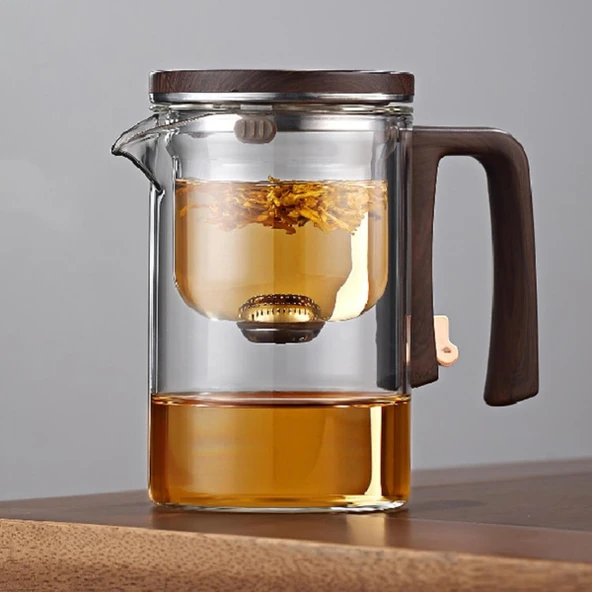 Otomatik Cam Demlik Ve 2'li Bardak Seti ürün görseli