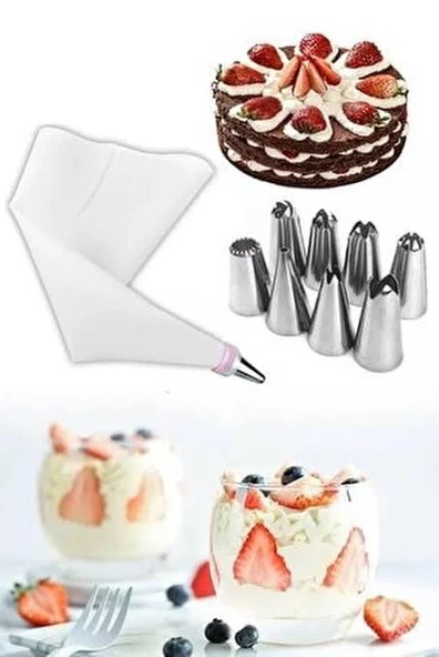 Krema Sıkma Seti 10 Parça - Resim 5