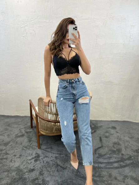 5778 DENİM CARROT FIT-MAVİ - Resim 3