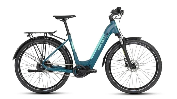 CARRARO E-FLOW X KADIN ŞEHİR BİSİKLETİ 440H HD 27.5 JANT NEX-5 DI2 GECE YEŞİLİ TURKUAZ SU YEŞİLİ ürün görseli