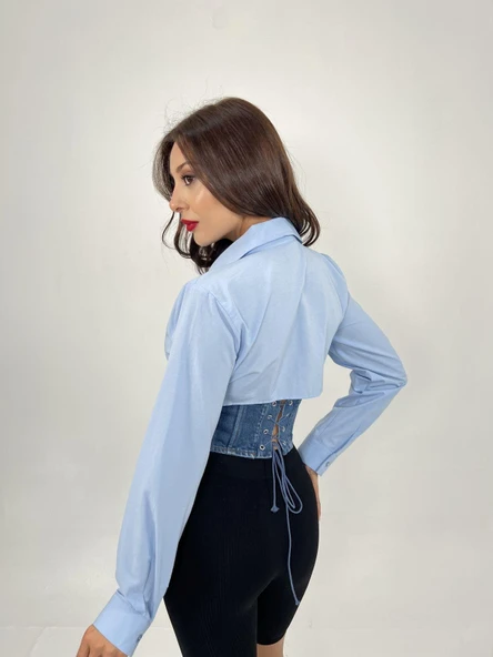 6963 GÖMLEK-MAVİ - Resim 2