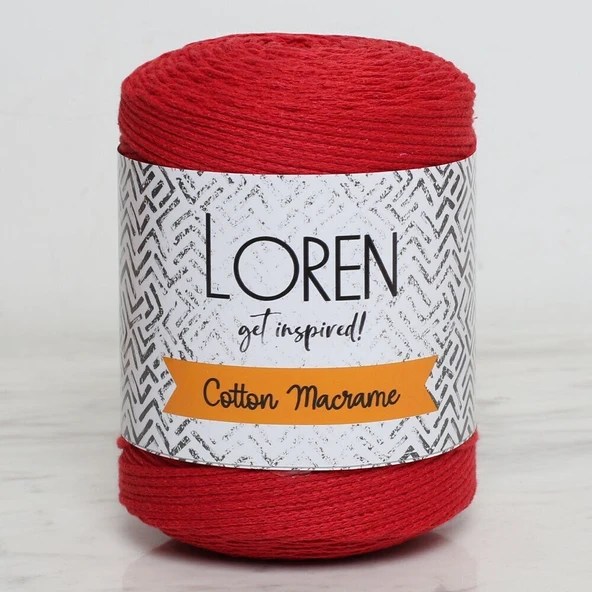 Loren Cotton Macrame Kırmızı - R095 - 34374 ürün görseli