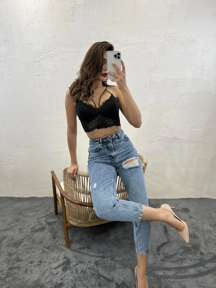 5778 DENİM CARROT FIT-MAVİ - Resim 4