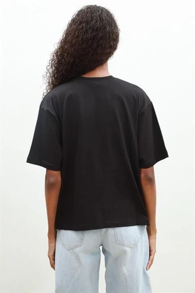 Melasti Motifli Brodeli Tişört 8019-8 - 4