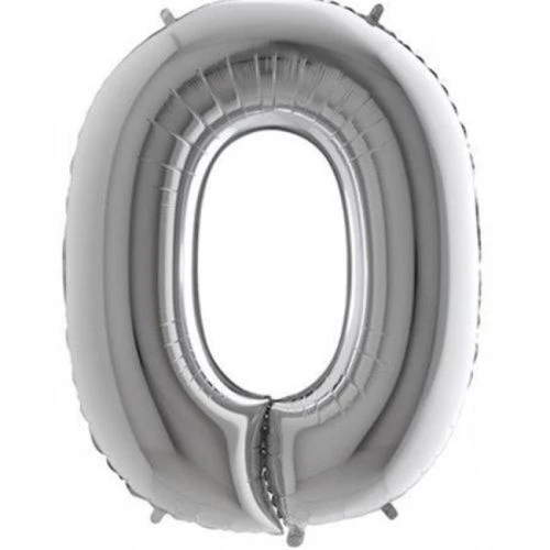 Gümüş Rengi Folyo Balon 1 Metre - Resim 2