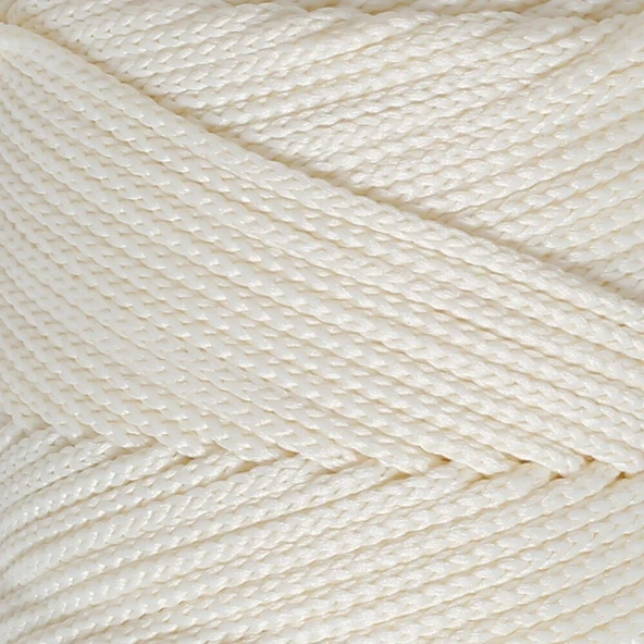 Loren Polyester Soft Macrame Krem El Örgü İpi - LM003 - 34427 - Resim 2