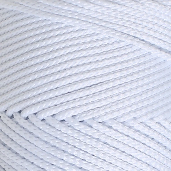 Loren Polyester Soft Macrame Optik Beyaz El Örgü İpi - LM001 - 34426 - Resim 2