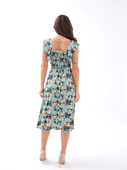 5370 ELBİSE-YEŞİL - Resim 4