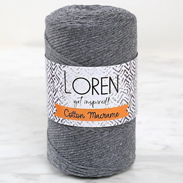 Loren Cotton Macrame Gri - R081 - 34358 ürün görseli
