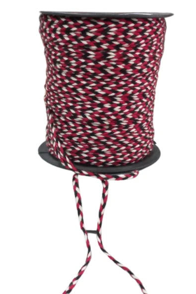 Bileklik ipi, Hediye Paketleme ipi, Şans, Bereket, Aşk, Şifa, Güç 5 mm Pamuk  5 metre Kırmızı ürün görseli