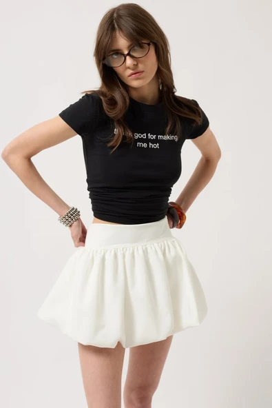 Balon Detay Mini Etek ürün görseli