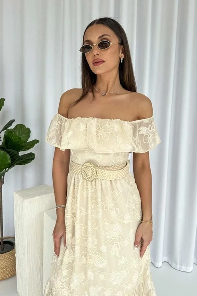 Reget Kemerli Elbise - Resim 2