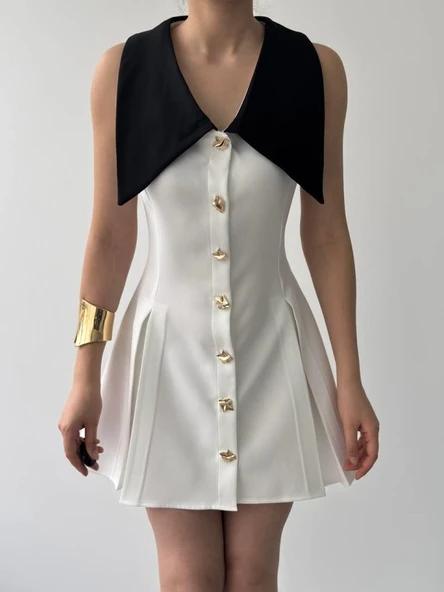 Ness Düğmeli Elbise - Resim 2