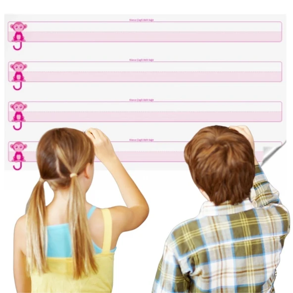 BUFFER® Kılavuz Çizgili Akıllı Kağıt Yazı Tahtası Duvarda İz Bırakmaz Statik Yeni Müfredata Uygun 100x56cm - Resim 3