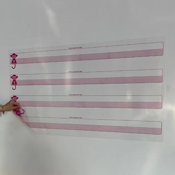 BUFFER® Kılavuz Çizgili Akıllı Kağıt Yazı Tahtası Duvarda İz Bırakmaz Statik Yeni Müfredata Uygun 100x56cm - Resim 2