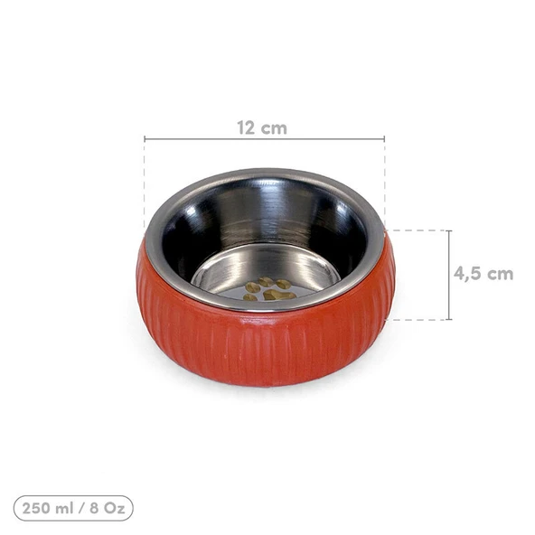 Mikopet Organik Seramik Mama Kabı Kiremit - Resim 7