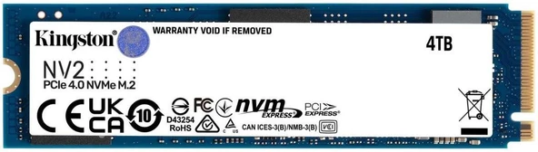 Kingston NV2 SNV2S/4000G PCI-Express 4.0 4 TB M.2 SSD Teşhir - 3