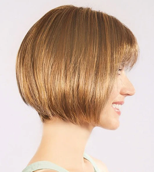 Açık Kahverengi Küt Parti Peruk - Resim 3