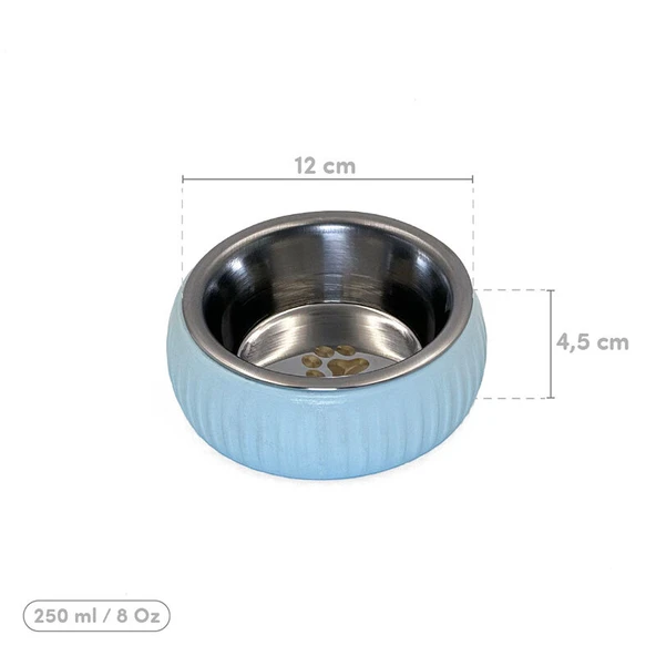 Mikopet Organik Seramik Mama Kabı Mavi - Resim 8