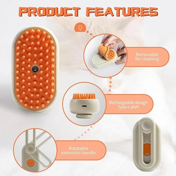 Kedi Köpek Buharlı Pet Tarağı - Resim 3