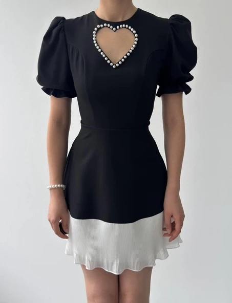 Safe Kalp Detaylı Elbise - Resim 2