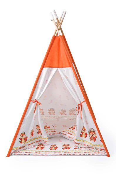 Rozitoys Sevimli Hayvan Desenli Pencereli Doğal Ev-bahçe Yıkanabilir Yastıklı Çocuk Oyun Çadırı - 3