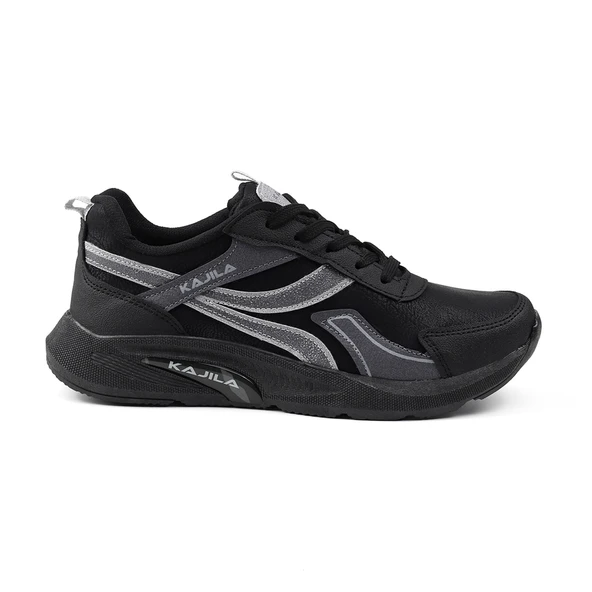 Unisex Siyah Özel Tasarım Modern Konforlu Rahat Sneaker Günlük Yürüyüş Ayakkabısı - Resim 3