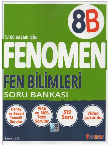 FENOMEN 8. SINIF FEN BİLİMLERİ 8B SORU BANKASI ürün görseli