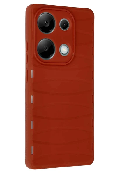 Xiaomi Redmi Note 13 Pro 4G Kılıf Bibercas Silikon Kapak - Kırmızı - 2