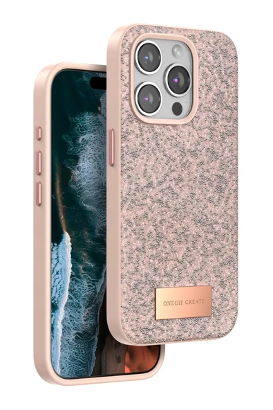iPhone 14 Pro Bright Simli Kapak - Pembe - 1