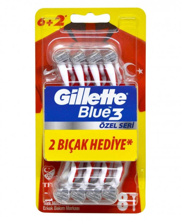 Gillette Blue3 Özel Seri Kullan At Traş Bıçağı 8 Li