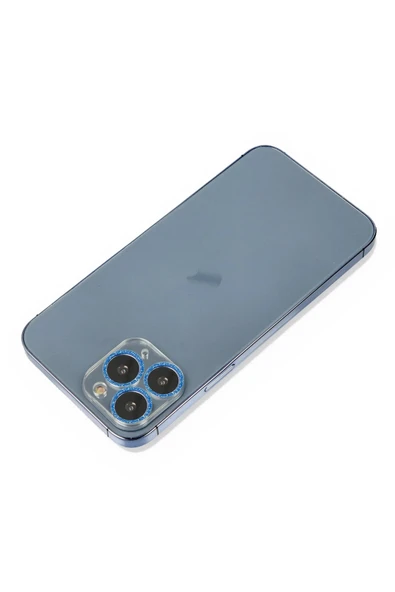 iPhone 11 Pro Shine Kamera Lens Koruma Cam - Mavi