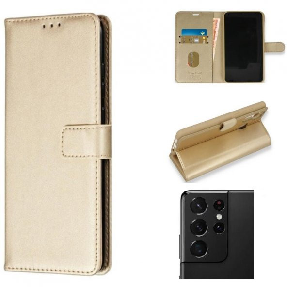 Samsung Galaxy S21 Ultra Uyumlu Cüzdanlı ve Kapaklı Kılıf