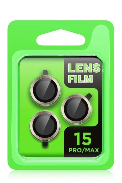 iPhone 15 Pro Raze Metal Kamera Lens - Siyah - 2