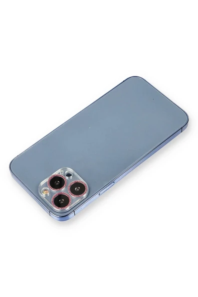 iPhone 12 Pro Shine Kamera Lens Koruma Cam - Pembe - 1