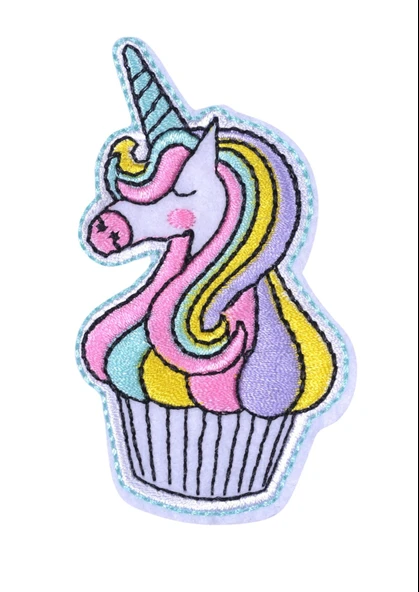 Aplike Ütü İle Yapışan Unicorn Pembe Arma 5x4 cm ürün görseli