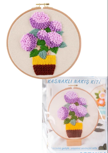 Nakış Kitleri Kasnaklı 13.5 X 18.8 cm Ortanca ürün görseli