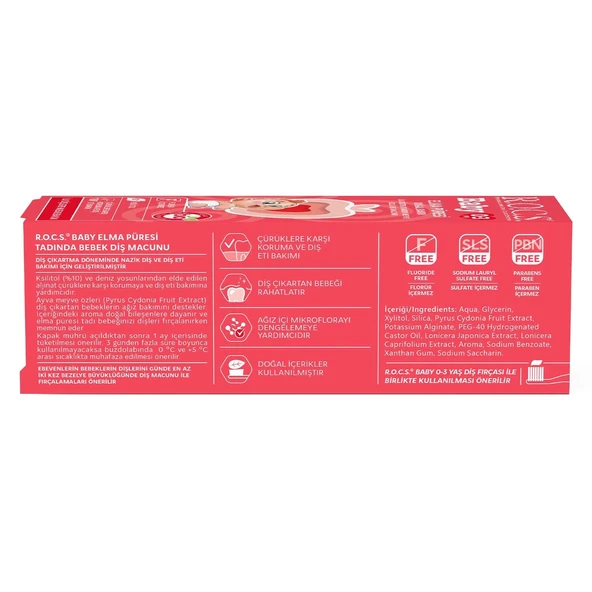 R.O.C.S.Baby Diş Macunu 35ml 0-3 Yaş Elma - 7
