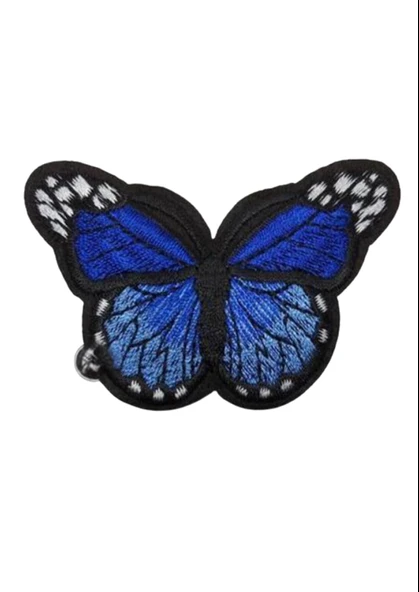 Aplike Ütü İle Yapışan Kelebek Lacivert Arma 7x5 cm ürün görseli