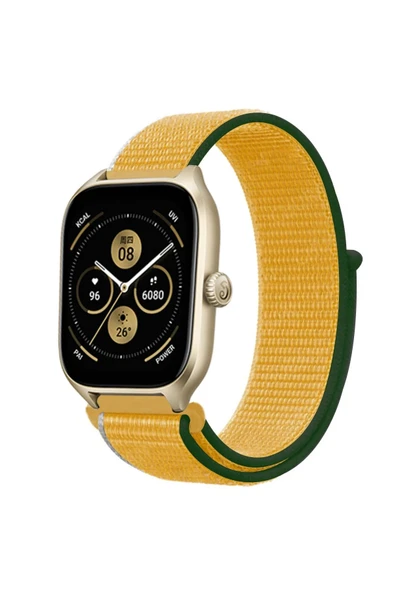 Watch 22mm Hasırlı Cırtcırtlı Kordon - Sarı - 1