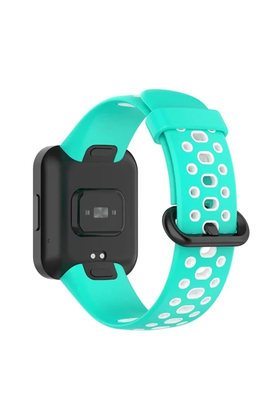 Xiaomi Redmi Watch 2 Spor Delikli Kordon - Turkuaz-Beyaz - 3
