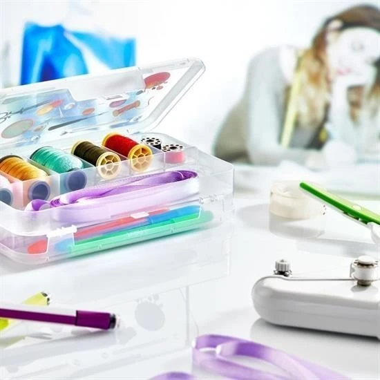 BUFFER® Çift Taraflı Bölmeli Hobi Dikiş Kutusu Ardunio Malzeme Kutusu ürün görseli 1